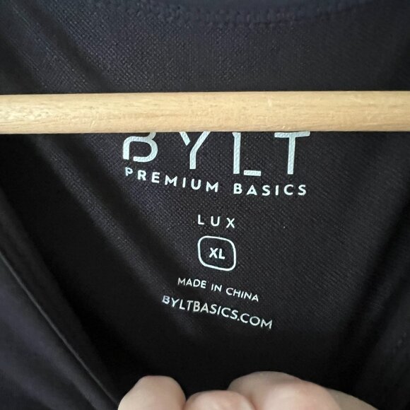 NWT BYLT Drop Cut Lux T-Shirt Black Men's Size XL - Picture 6 of 10